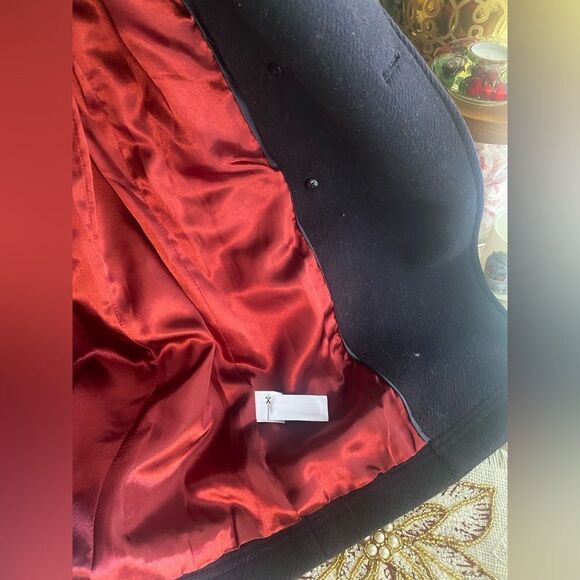 J Crew Stadium Cloth By Nello Gori Navy Blue Pea Coat Womens Jacket Size 2 NEW - Picture 8 of 16